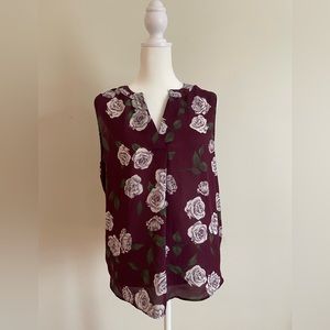 Loft Outlet Sleeveless Women’s Floral Top - Size Medium